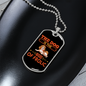 God of Frolic Orange Necklace Stainless Steel or 18k Gold Dog Tag 24" Chain-Express Your Love Gifts
