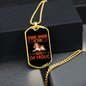 God of Frolic Orange Necklace Stainless Steel or 18k Gold Dog Tag 24" Chain-Express Your Love Gifts