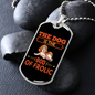 God of Frolic Orange Necklace Stainless Steel or 18k Gold Dog Tag 24" Chain-Express Your Love Gifts