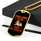 God of Frolic Orange Necklace Stainless Steel or 18k Gold Dog Tag 24" Chain-Express Your Love Gifts