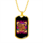 God of Frolic Purple Necklace Stainless Steel or 18k Gold Dog Tag 24" Chain-Express Your Love Gifts