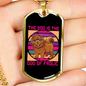 God of Frolic Purple Necklace Stainless Steel or 18k Gold Dog Tag 24" Chain-Express Your Love Gifts