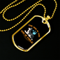 God of Frolic Siberian Necklace Stainless Steel or 18k Gold Dog Tag 24" Chain-Express Your Love Gifts