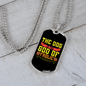 God of Frolic Yellow Necklace Stainless Steel or 18k Gold Dog Tag 24" Chain-Express Your Love Gifts