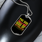 God of Frolic Yellow Necklace Stainless Steel or 18k Gold Dog Tag 24" Chain-Express Your Love Gifts
