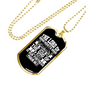 God Of Jacob Necklace Stainless Steel or 18k Gold Dog Tag 24" Chain-Express Your Love Gifts