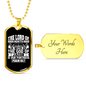 God Of Jacob Necklace Stainless Steel or 18k Gold Dog Tag 24" Chain-Express Your Love Gifts