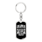 God Of Jacob Psalm 46:7 Keychain Stainless Steel or 18k Gold Dog Tag Keyring-Express Your Love Gifts
