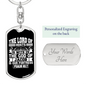 God Of Jacob Psalm 46:7 Keychain Stainless Steel or 18k Gold Dog Tag Keyring-Express Your Love Gifts