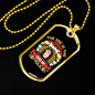 God of The Frolic Necklace Stainless Steel or 18k Gold Dog Tag 24" Chain-Express Your Love Gifts