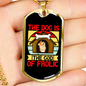 God of The Frolic Red Necklace Stainless Steel or 18k Gold Dog Tag 24" Chain-Express Your Love Gifts