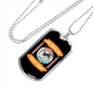 God of The Frolic Siberian Necklace Stainless Steel or 18k Gold Dog Tag 24" Chain-Express Your Love Gifts