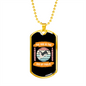 God of The Frolic Siberian Necklace Stainless Steel or 18k Gold Dog Tag 24" Chain-Express Your Love Gifts