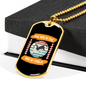 God of The Frolic Siberian Necklace Stainless Steel or 18k Gold Dog Tag 24" Chain-Express Your Love Gifts
