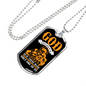 God Only One Of Us Necklace Stainless Steel or 18k Gold Dog Tag 24" Chain-Express Your Love Gifts