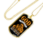 God Only One Of Us Necklace Stainless Steel or 18k Gold Dog Tag 24" Chain-Express Your Love Gifts