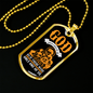 God Only One Of Us Necklace Stainless Steel or 18k Gold Dog Tag 24" Chain-Express Your Love Gifts