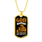 God Only One Of Us Necklace Stainless Steel or 18k Gold Dog Tag 24" Chain-Express Your Love Gifts