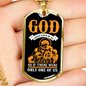 God Only One Of Us Necklace Stainless Steel or 18k Gold Dog Tag 24" Chain-Express Your Love Gifts