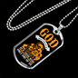 God Only One Of Us Necklace Stainless Steel or 18k Gold Dog Tag 24" Chain-Express Your Love Gifts