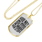 God orders Steps Necklace Stainless Steel or 18k Gold Dog Tag 24" Chain-Express Your Love Gifts