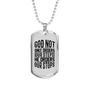 God orders Steps Necklace Stainless Steel or 18k Gold Dog Tag 24" Chain-Express Your Love Gifts