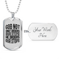 God orders Steps Necklace Stainless Steel or 18k Gold Dog Tag 24" Chain-Express Your Love Gifts