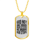 God orders Steps Necklace Stainless Steel or 18k Gold Dog Tag 24" Chain-Express Your Love Gifts