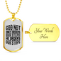 God orders Steps Necklace Stainless Steel or 18k Gold Dog Tag 24" Chain-Express Your Love Gifts