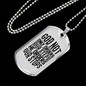 God orders Steps Necklace Stainless Steel or 18k Gold Dog Tag 24" Chain-Express Your Love Gifts