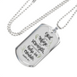 God Our Refuge Psalm 46:1 Necklace Stainless Steel or 18k Gold Dog Tag 24" Chain-Express Your Love Gifts