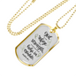 God Our Refuge Psalm 46:1 Necklace Stainless Steel or 18k Gold Dog Tag 24" Chain-Express Your Love Gifts