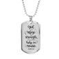 God Our Refuge Psalm 46:1 Necklace Stainless Steel or 18k Gold Dog Tag 24" Chain-Express Your Love Gifts