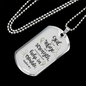 God Our Refuge Psalm 46:1 Necklace Stainless Steel or 18k Gold Dog Tag 24" Chain-Express Your Love Gifts