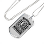 God Past Present Future Necklace Stainless Steel or 18k Gold Dog Tag 24" Chain-Express Your Love Gifts