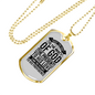 God Past Present Future Necklace Stainless Steel or 18k Gold Dog Tag 24" Chain-Express Your Love Gifts