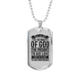 God Past Present Future Necklace Stainless Steel or 18k Gold Dog Tag 24" Chain-Express Your Love Gifts