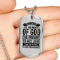 God Past Present Future Necklace Stainless Steel or 18k Gold Dog Tag 24" Chain-Express Your Love Gifts