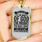 God Past Present Future Necklace Stainless Steel or 18k Gold Dog Tag 24" Chain-Express Your Love Gifts