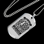 God Past Present Future Necklace Stainless Steel or 18k Gold Dog Tag 24" Chain-Express Your Love Gifts