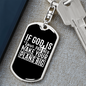 God Plans Big Keychain Stainless Steel or 18k Gold Dog Tag Keyring-Express Your Love Gifts