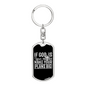 God Plans Big Keychain Stainless Steel or 18k Gold Dog Tag Keyring-Express Your Love Gifts