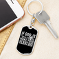 God Plans Big Keychain Stainless Steel or 18k Gold Dog Tag Keyring-Express Your Love Gifts
