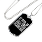 God Plans Big Necklace Stainless Steel or 18k Gold Dog Tag 24" Chain-Express Your Love Gifts