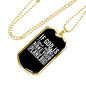 God Plans Big Necklace Stainless Steel or 18k Gold Dog Tag 24" Chain-Express Your Love Gifts
