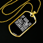 God Plans Big Necklace Stainless Steel or 18k Gold Dog Tag 24" Chain-Express Your Love Gifts