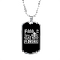 God Plans Big Necklace Stainless Steel or 18k Gold Dog Tag 24" Chain-Express Your Love Gifts