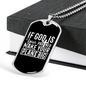 God Plans Big Necklace Stainless Steel or 18k Gold Dog Tag 24" Chain-Express Your Love Gifts