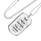 God Refuge And Strength Psalm 46:1 Necklace Stainless Steel or 18k Gold Dog Tag 24" Chain-Express Your Love Gifts
