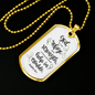 God Refuge And Strength Psalm 46:1 Necklace Stainless Steel or 18k Gold Dog Tag 24" Chain-Express Your Love Gifts